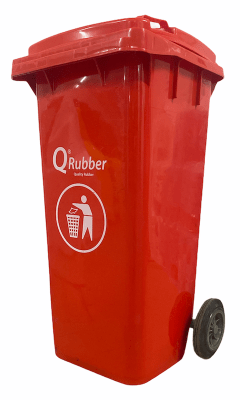 CONTENEDOR BASURA ROJO 120 LT