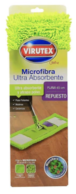 REPUESTO MOPA PLANA MICROFIBRA 45 CM CREATIVA VIRUTEX