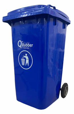 CONTENEDOR BASURA 240 LT QRUBBER AZUL