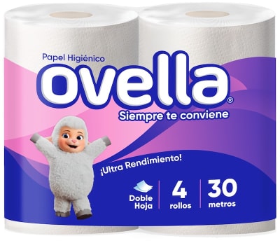 PAPEL HIGIENICO OVELLA D/H 4 X 30 MT