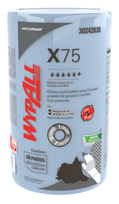 PAÑO WYPALL X-75 CELESTE X 60 UN