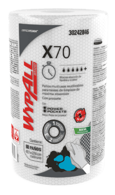 PAÑO WYPALL X-70 REG. ROLL PP X 88 UN