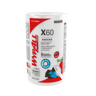 PAÑO WYPALL X-60 REG. ROLL PP X 176 UN