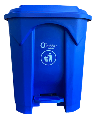 CONTENEDOR 30 LT C/PEDAL AZUL QRUBBER