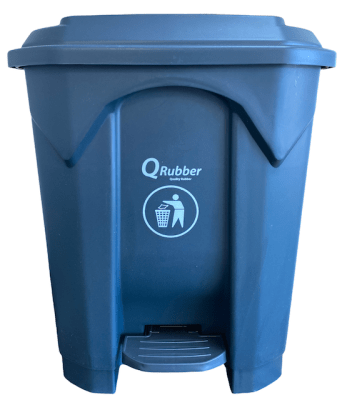 CONTENEDOR 30 LT C/PEDAL GRIS QRUBBER