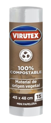 BOLSA BASURA 45 X 48 COMPOSTABLE 15 UN