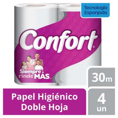 PAPEL HIGIENICO CONFORT D/H 4 X 30 MT