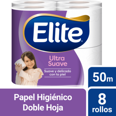 PAPEL HIGIENICO ELITE D/H 8 X 50 MT