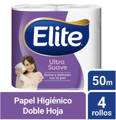 PAPEL HIGIENICO ELITE D/H 4 X 50 MT