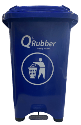 CONTENEDOR BASURA 50 LT C/PEDAL QRUBBER AZUL