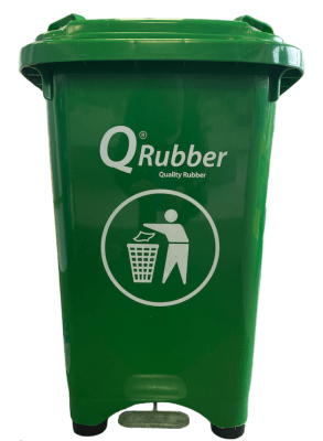 CONTENEDOR BASURA 50 LT C/PEDAL QRUBBER VERDE