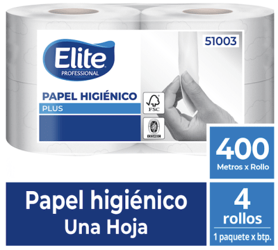 PAPEL HIGIENICO ELITE PLUS 4 X 400 MT