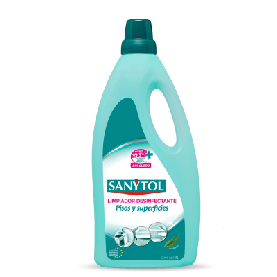 LIMPIADOR DESINFECTANTE SUELO Y SUPERFICIES 1 LT SANYTOL