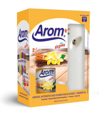 DISPENSADOR+AEROSOL AUT.VAINILLA CANELA 250ML