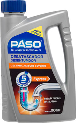 DESATASCADOR GEL TUBERIAS Y DESAGUES 1 LT PASO