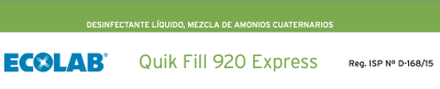 DESINFECTANTE NEUTRO QUIK FILL 920 20 LT ECOLAB