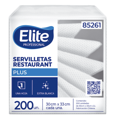 SERVILLETA ELITE MESA 200 UN 30 X 33 CM