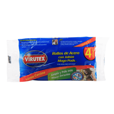 MAGO PADS CON JABON X 4 UN BOLSA VIRUTEX