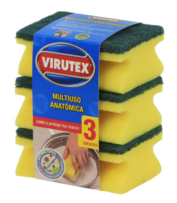 ESPONJA ACANALADA CLASICA X 3 UN VIRUTEX