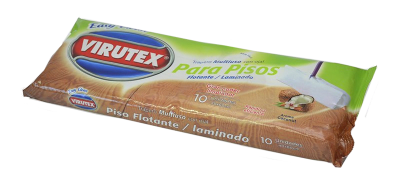 TRAPERO HUMEDO DESINFECTANTE PISO FLOTANTE C/OJAL VIRUTEX 10 UN SACHET