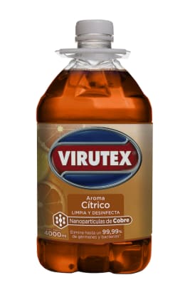 LIMPIADOR DESINFECTANTE CITRICO 4 LT VIRUTEX