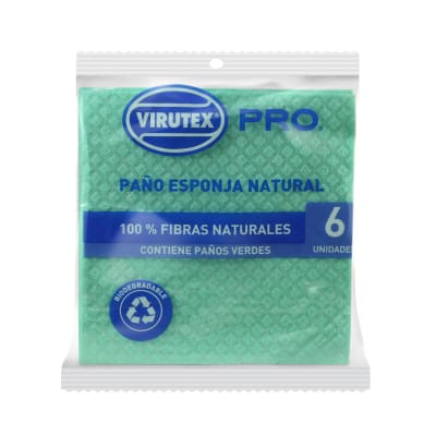 PAÑO ESPONJA VERDE X 6 UN VTX PRO