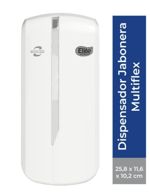 DISPENSADOR JABON MULTIFLEX BLANCO ELITE