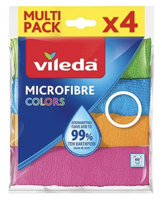 PAÑO MICROFIBRA COLORS X 4 UN. VILEDA