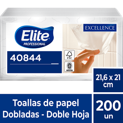 TOALLA INTERFOLIADA ELITE D/H 200 UN EXTRA BLANCA