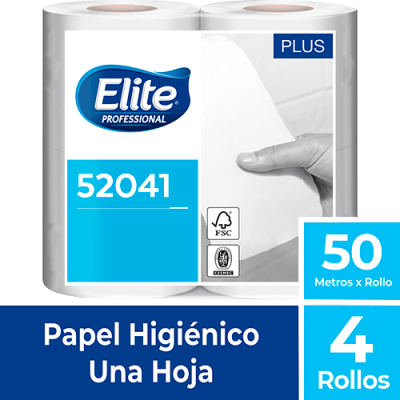 PAPEL HIGIENICO ELITE H/S 4 X 50 MT