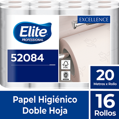 PAPEL HIGIENICO ELITE D/H 16 X 20 MT