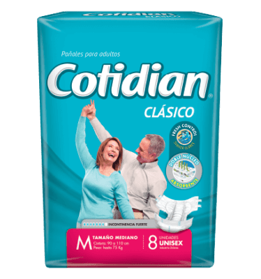 PAÑAL COTIDIAN CLASICO MEDIANO 8 UN