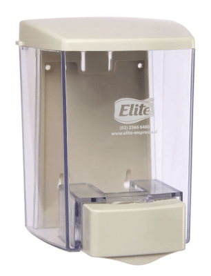 DISPENSADOR JABON RELLENABLE 900 CC TRANSPARENTE ELITE
