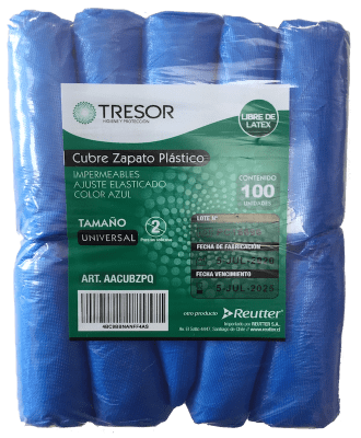 CUBRECALZADO PLASTICO TRESOR 100 UN
