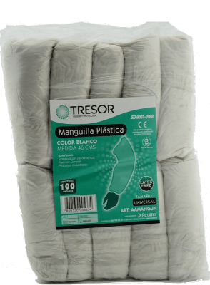 MANGUILLA POLIETILENO DES.BLANCA TRESOR X 100 UN