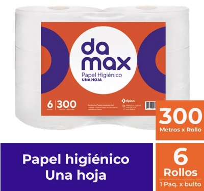 PAPEL HIGIENICO DAMAX 6 X 300 MT