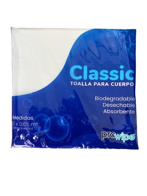 TOALLA BAÑO DESECHABLE CLASSIC 1,30 (LARGO) X 0,65 (ANCHO) MT