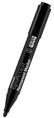 MARCADOR PERMANENTE LIQUIDO PTA REDONDA NEGRO MONAMI