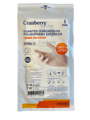 GUANTE QUIRURGICO POLISOPRENO 7.0 CRANBERRY