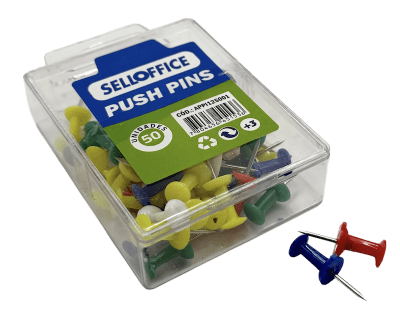 CAJA PUSH PINS 50 UN SELLOFFICE