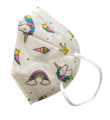 MASCARILLA KN 95 NIÑA UNICORNIO BLANCA 15 UN.
