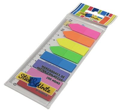 MARCADOR BANDERITAS ADHESIVAS NEON 200 HJ STICK&WRITE