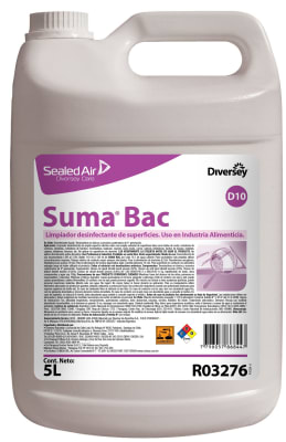 LIMPIADOR DESINFECTANTE SUMA BAC D10 5 LT