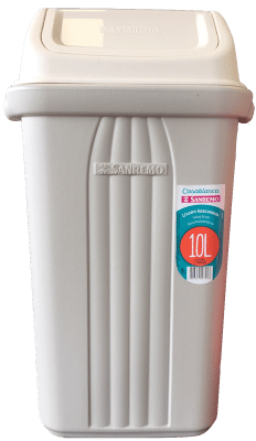 BASURERO C/TAPA VAIVEN 10 LT