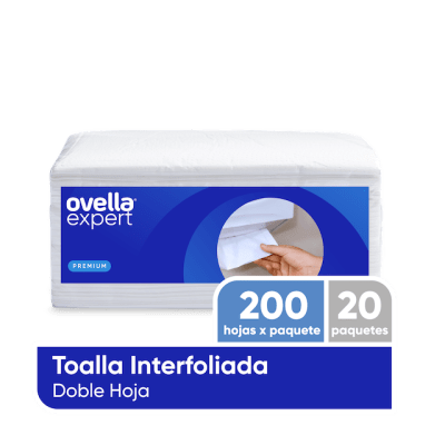 TOALLA INTERFOLIADA OVELLA D/H 200 UN.