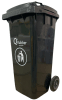 CONTENEDOR BASURA 120 LT QRUBBER GRIS1