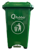 CONTENEDOR BASURA 50 LT C/PEDAL QRUBBER VERDE1