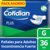 PAÑAL COTIDIAN PLUS GRANDE 36 UN1