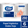 PAPEL HIGIENICO ELITE D/H 6 X 250 MT EXTRA BLANCO1