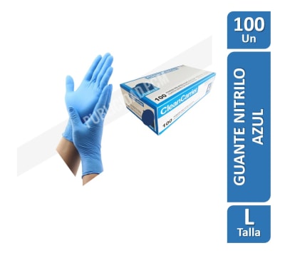 GUANTE NITRILO AZUL T-L